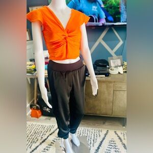 Orange crop top